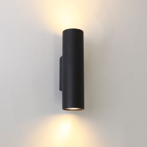 Modern up down vägglampa svart, Nadi