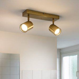 Modern taklampa badrum mässing, Ciara, IP44