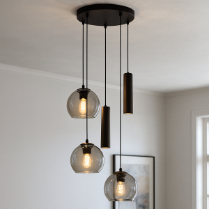 Modern fönsterlampa svart, Gianni