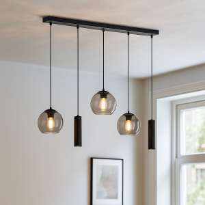 Modern fönsterlampa svart, Gianni