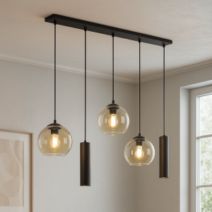 Modern fönsterlampa svart, Gianni