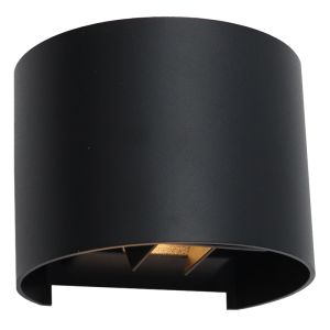Modern smart vägglampa svart, Dion, 6W, RGBW LED, IP65