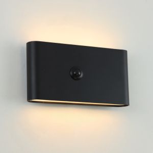 Modern uppladdningsbar vägglampa svart, Rodigo, 1W, 3000K LED, IP44