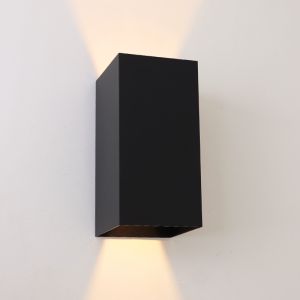 Modern up down vägglampa svart, Dion, IP65