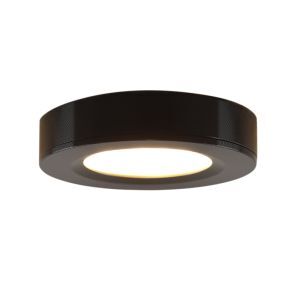 Runda köksskåpslampa, svart