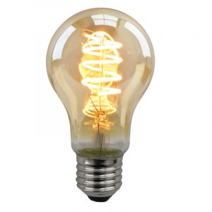 Dimbar Olucia E27 LED lampa, Tuelo, A60, 4w, bärnstensfärgad glas, 2200k