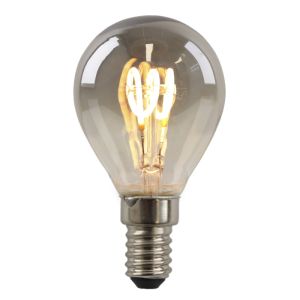 Dimbar Olucia E14 filamentlampa Tuelo, grå, P45, 4W, 2200K
