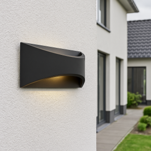 Modern utelampa svart, Thuy, 6W, 3000K LED, IP65