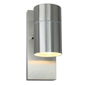 Modern utomhus vägglampa med skymningssensor silver, Pedro, IP44