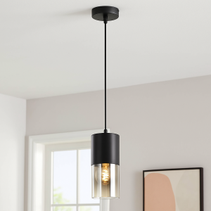 Modern fönsterlampa svart, Huy