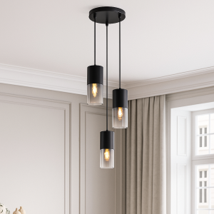 Modern fönsterlampa svart, Huy