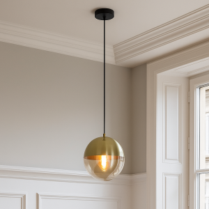 Design fönsterlampa bärnstensfärgad, Nalini