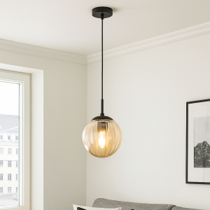Retro fönsterlampa bärnstensfärgad, Rifka