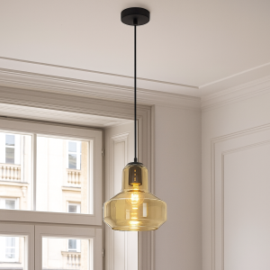 Design fönsterlampa bärnstensfärgad, Sabina