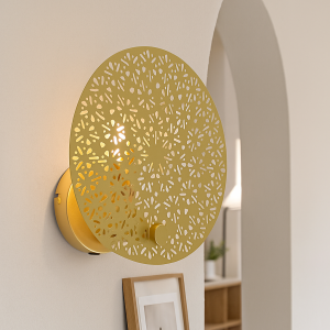 Design vägglampa mässing, Sienna