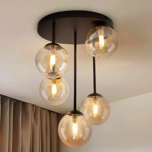 Design taklampa bärnstensfärgad, Stacy