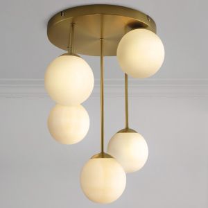 Design taklampa mässing, Stacy