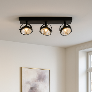 Modern taklampa svart, Morris