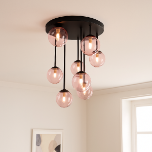 Design taklampa rosa, Stacy
