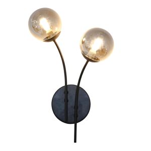 Design vägglampa bärnstensfärgad, Stacy