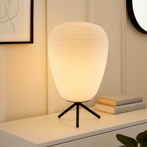 Modern bordslampa vit, Davide, med brytare
