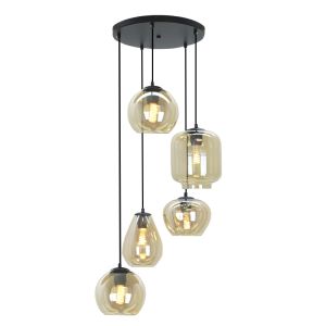 Modern fönsterlampa bärnstensfärgad, Caia