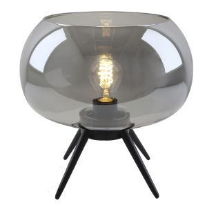 Design bordslampa grå, Vidro, med brytare