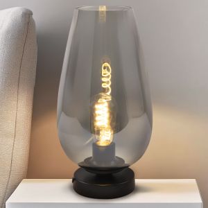 Design bordslampa grå, Andy, med brytare