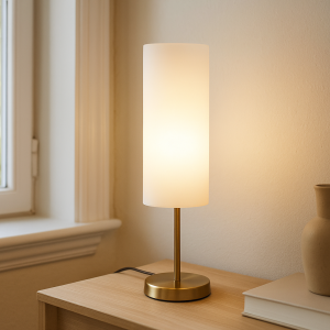 Modern bordslampa vit, Gaya, med brytare