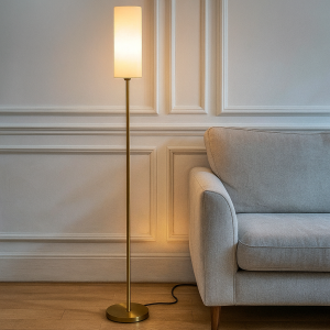 Modern golvlampa vit, Gaya, med brytare