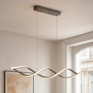 Design fönsterlampa silver, Kuno, 45W, 3000K LED, 3 stegs dimmer