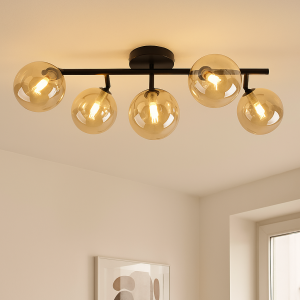Design taklampa bärnstensfärgad, Remo