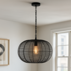 Industri fönsterlampa svart, Phebe