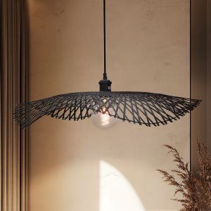 Bambu fönsterlampa svart, Romee