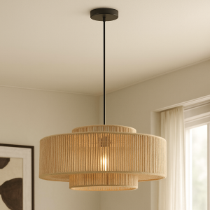 Rustik fönsterlampa brun, Selena