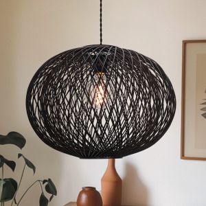 Bambu fönsterlampa svart, Florine