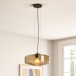 Design fönsterlampa bärnstensfärgad, Sevda