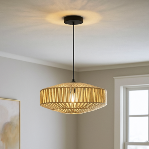 Rustik fönsterlampa brun, Selena
