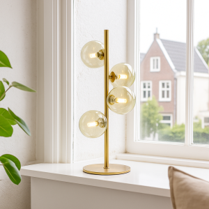 Design bordslampa grön, Remo, med brytare