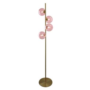 Design golvlampa rosa, Remo, med brytare