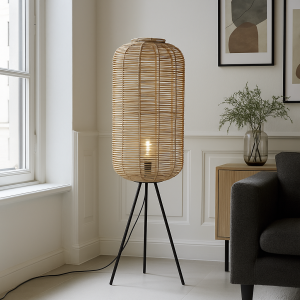 Rotting golvlampa brun, Pinar, med brytare