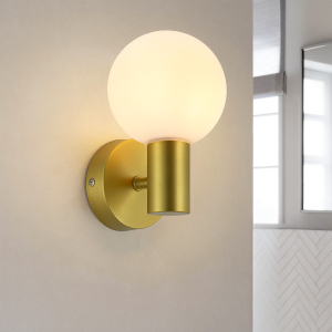 Modern badrumslampa vägg guld, Amer, IP44