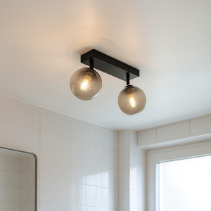 Modern taklampa badrum svart, Amer, IP44