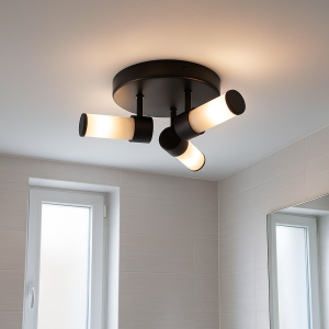 Modern taklampa badrum svart, Callum, IP44