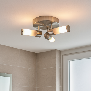 Modern taklampa badrum nickel, Callum, IP44