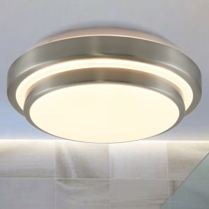 Modern taklampa badrum nickel, Jaro, 12W, 3000K LED, IP44