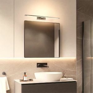 Modern spegelbelysning nickel, Steffy, 8W, 3000K LED, IP44