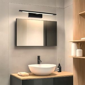 Modern spegelbelysning svart, Steffy, 6W, 3000K LED, IP44