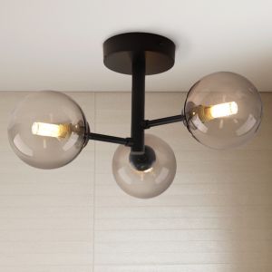 Modern taklampa badrum bärnstensfärgad, Amer, IP44