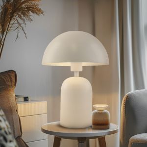 Modern bordslampa vit, Isha, med brytare